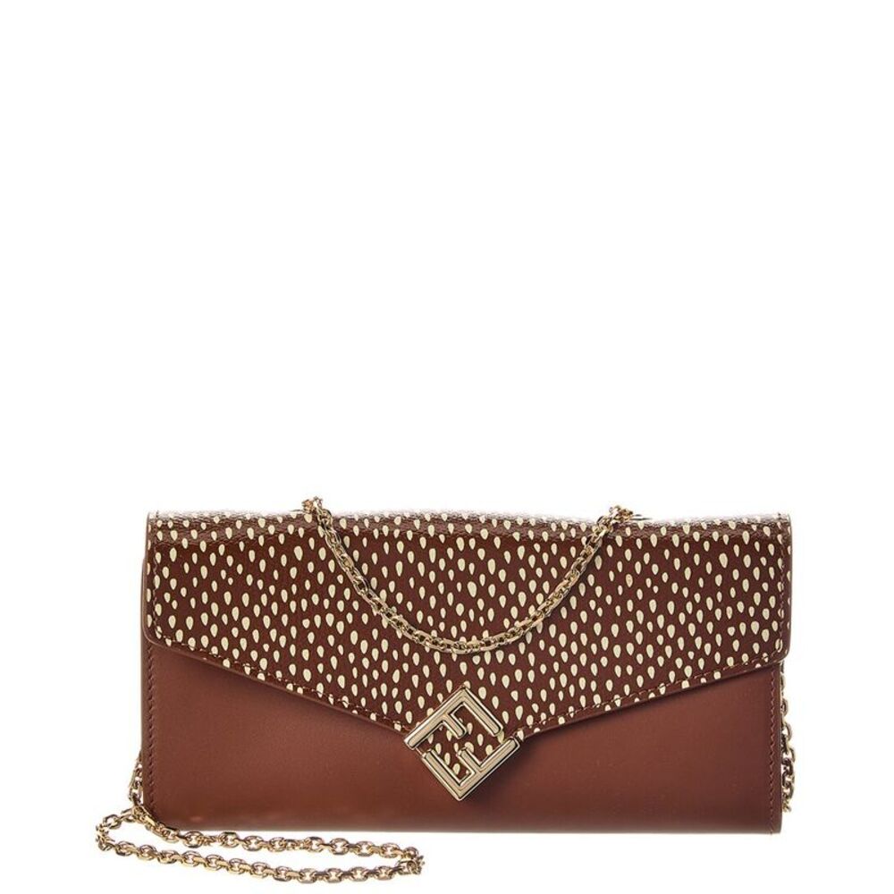 Fendi Diamonds Leather Wallet On Chain